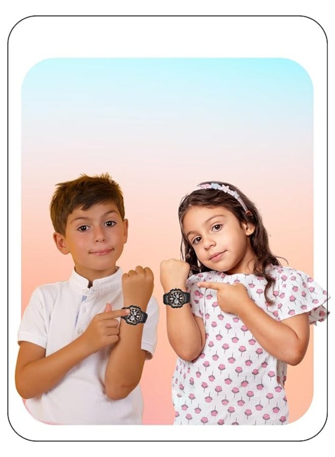 SPIKY Analog Digital Sports Watch for Kids | Multifunctional, Dual Time & Luminous Display | Water-Resistant & Silicone Strap | Best Birthday Gift Wrist Watches for Girls & Boys | Age 3-10 yrs - Image 5