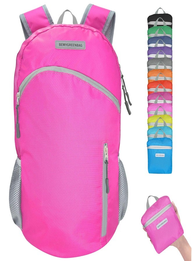BEMYGREENBAG 35L Foldable Waterproof Backpack For Outdoor Sports With Inside Wet Clothes Compartment Packable For Multiple Uses Ultra Lightweight Ideal For Hiking Men And Women Travel(Fushia) - Image 1