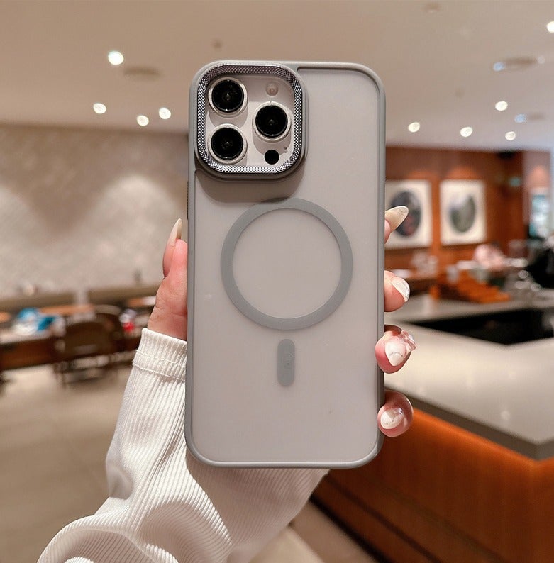 for iPhone 15 Pro Max Case Compatible with MagSafe,Magnetic Phone Case for iPhone 15 Pro Max,Diamond Texture M  atte Anti-Fingerprint Shockproof Luxury INS Style Protective Cover Titanium Gray - Image 5