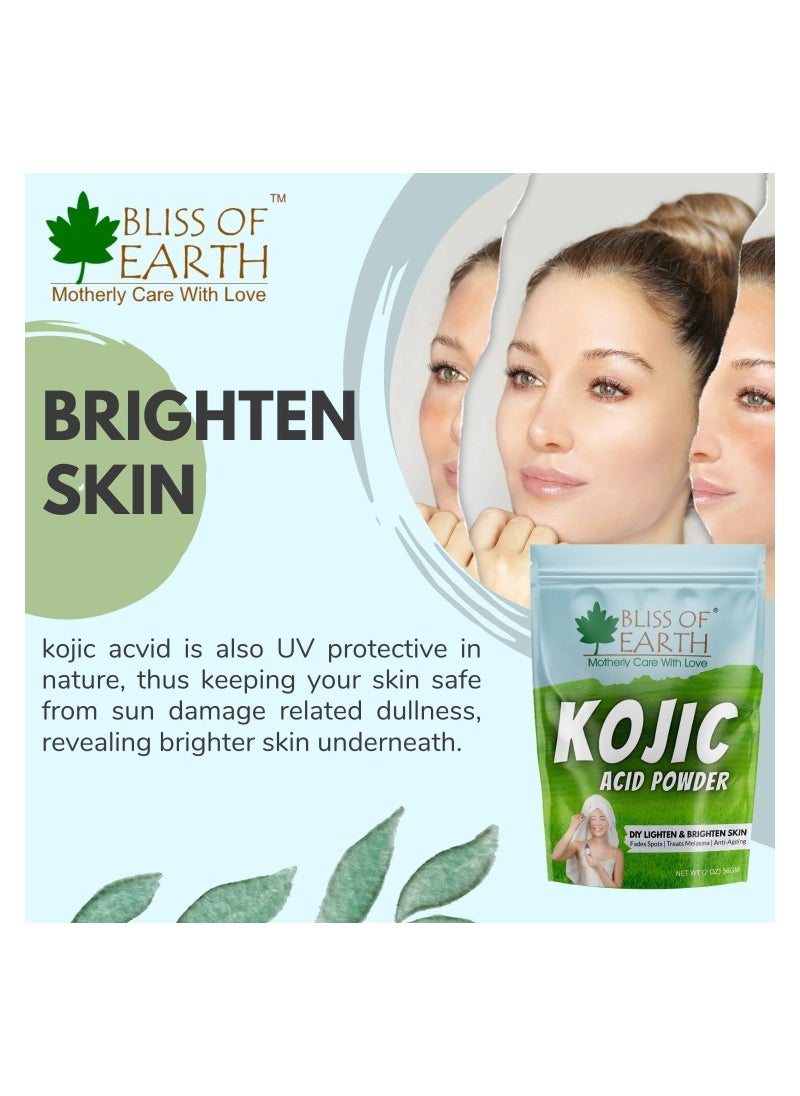 BLISS OF EARTH Bliss of Earth 4 oz Korean Kojic Acid Powder Original for Skin Whitening, Soap Making & DIY Products 113GM Pack of 2  - Image 4