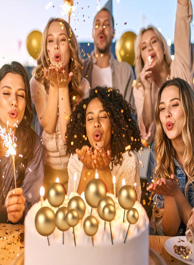 يوليف 40 قطعة من كرات الذهب لتزيين الكيك، كرات الكيك، اختيارات الكيك، بالونات إسفنجية، أغطية كب كيك لحفلات أعياد الميلاد، الزفاف، التخرج، الذكرى السنوية، حفل استقبال المولود الجديد، تزيين الكيك - Image 4