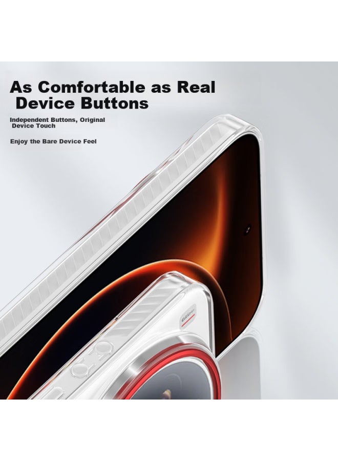 Purecolor Magnetic Charging Full-coverage Shockproof Ultra-thin Transparent Case For Xiaomi 17 Ultra Smartphone, Uni Simple Design - Image 3