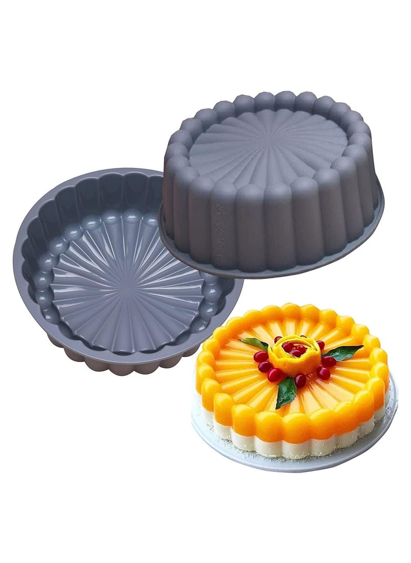 Oasisgalore Nonstick Round Silicone Charlotte Cake Mold - Reusable for Cheesecake, Brownie, Tart & Pie  - Image 5