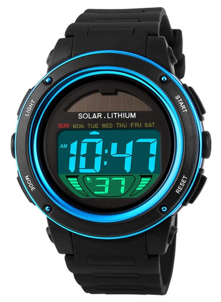 KASTWAVE Solar Energy Watch for Kids, 3-15 Year Old Boys,Digital Sport Outdoor Multifunctional Chronograph LED 50 M Waterproof Alarm Calendar Analog Watch for Children with Silicone Band for Boy Girl Children - Image 1