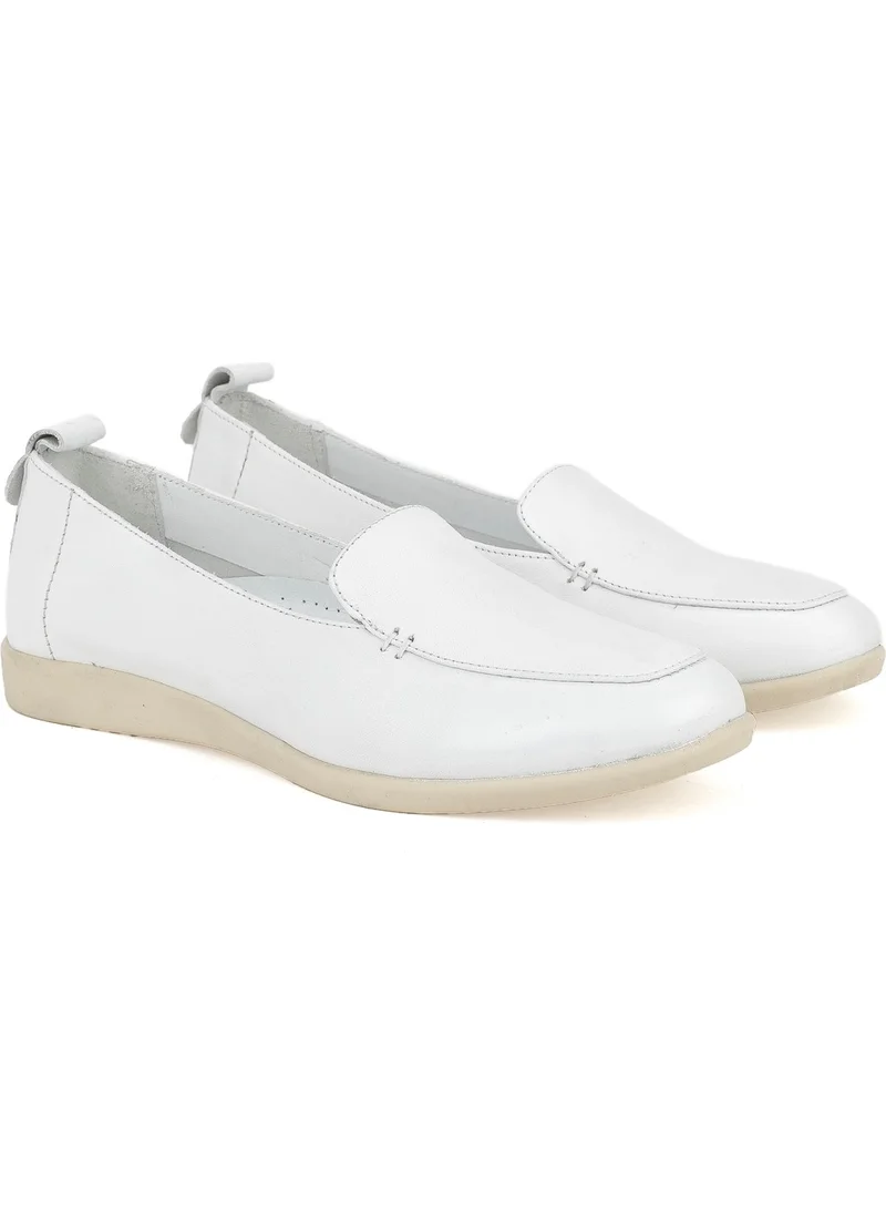 Ziya , Women's Genuine Leather Casual Shoes 1411022Z2442 White