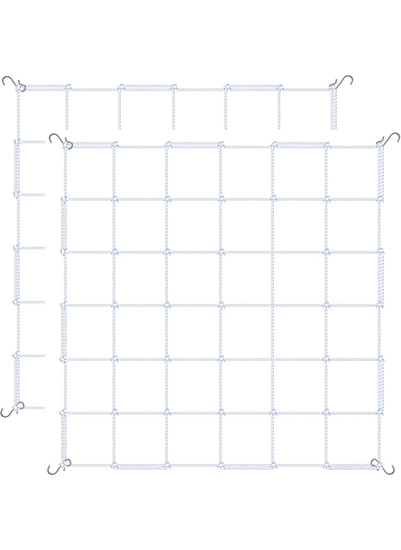 iPower iPower 3 x 3 Grow Tent Trellis Netting for 47x47 Tent HeavyDuty Elastic Plant Net with Hooks Flexible Hydroponics Support for Climbing Plants Vegetables Fruits Vines 2Pack White 2pack  - Image 1