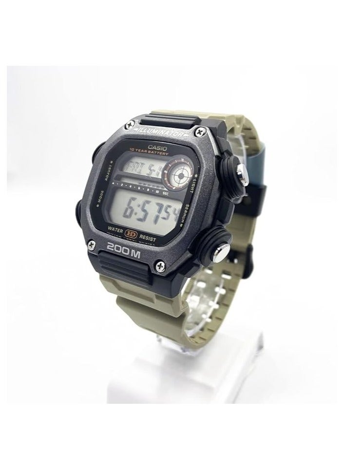 Casio Men Watch Digital Easy-Read Wide LCD Clear Dial Resin Band DW-291HX-5AVDF - Image 3