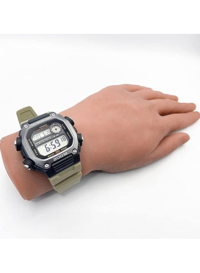 Casio Men Watch Digital Easy-Read Wide LCD Clear Dial Resin Band DW-291HX-5AVDF - Image 5