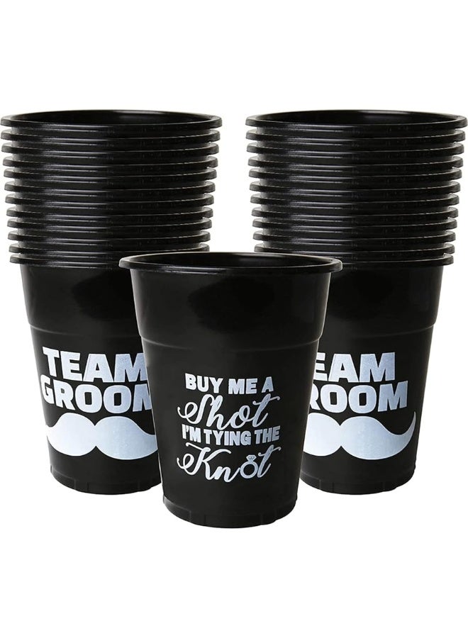 Neliblu Bachelor Party Supplies - Team Groom Cups Bulk Pack of 25 Plastic Cups - Image 5