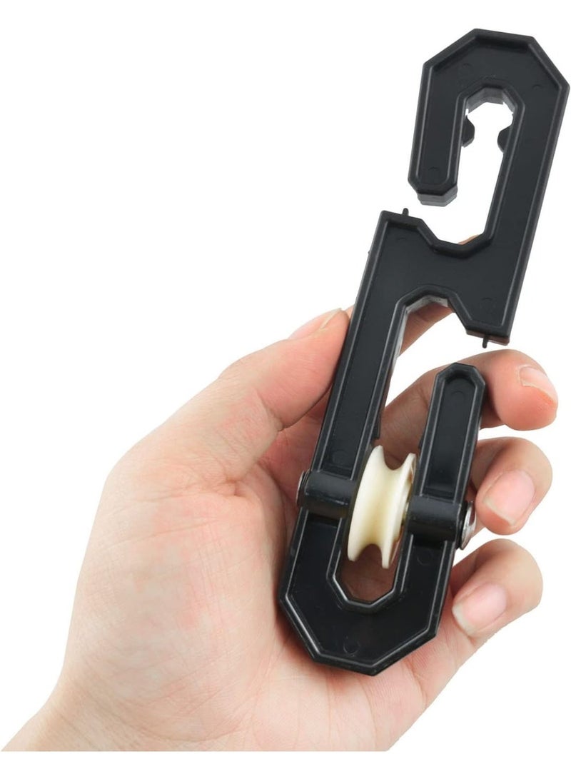 2PCS Plastic Aluminum Clothes Line Separator Spreader Pulley, Clothes Line Separator Spreader Pulley S-Shaped Clothesline Splitter, Clothesline Pulley Kit for Long Clothesline and Heavy Duty - Image 4