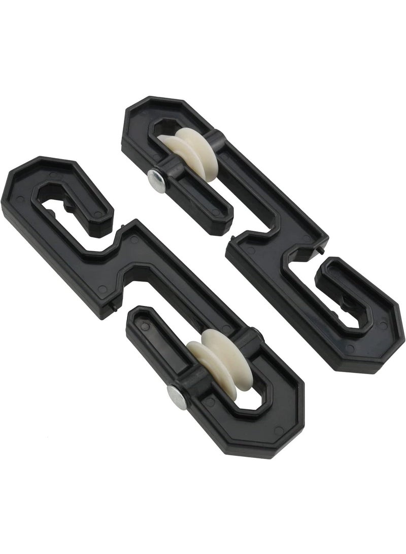 2PCS Plastic Aluminum Clothes Line Separator Spreader Pulley, Clothes Line Separator Spreader Pulley S-Shaped Clothesline Splitter, Clothesline Pulley Kit for Long Clothesline and Heavy Duty - Image 1