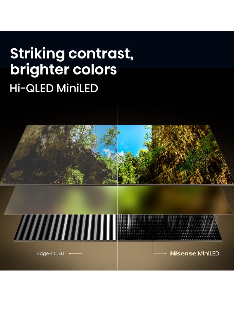 هايسنس Hisense 65 Inch U6 Pro ULED MiniLED 4K VIDAA Smart TV, 144 Hz, , AI Engine, Builtin Subwoofer (55U6Q-PRO) 65U6Q-PRO Black - Image 4
