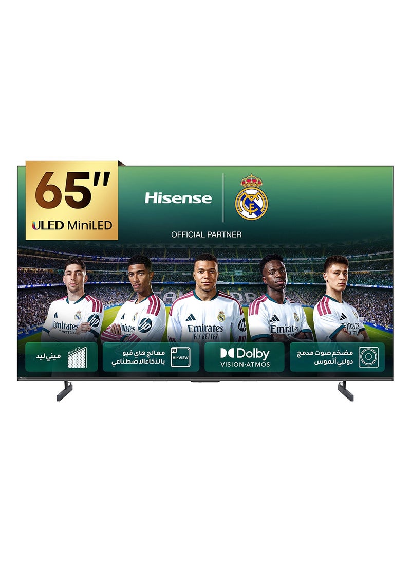 هايسنس Hisense 65 Inch U6 Pro ULED MiniLED 4K VIDAA Smart TV, 144 Hz, , AI Engine, Builtin Subwoofer (55U6Q-PRO) 65U6Q-PRO Black - Image 1
