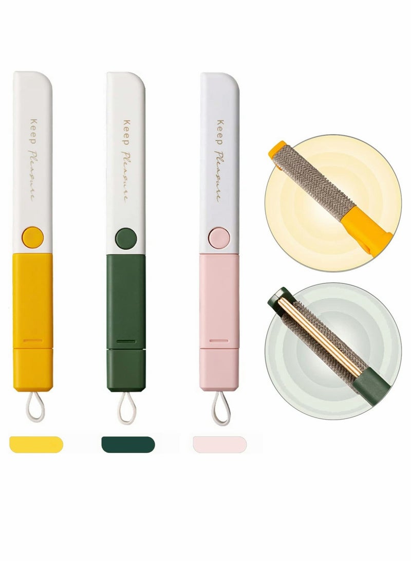 SOLARAE 1 Pet Hair/Fur & Lint Remover Brush Roller,Pure Aluminum Double Sided Fluff Removing Shaver With Self-Cleaning Base Fur Brush Perfect for Clothes, Sofa, Carpet, Car Seat, Furniture (Pink) - Image 1