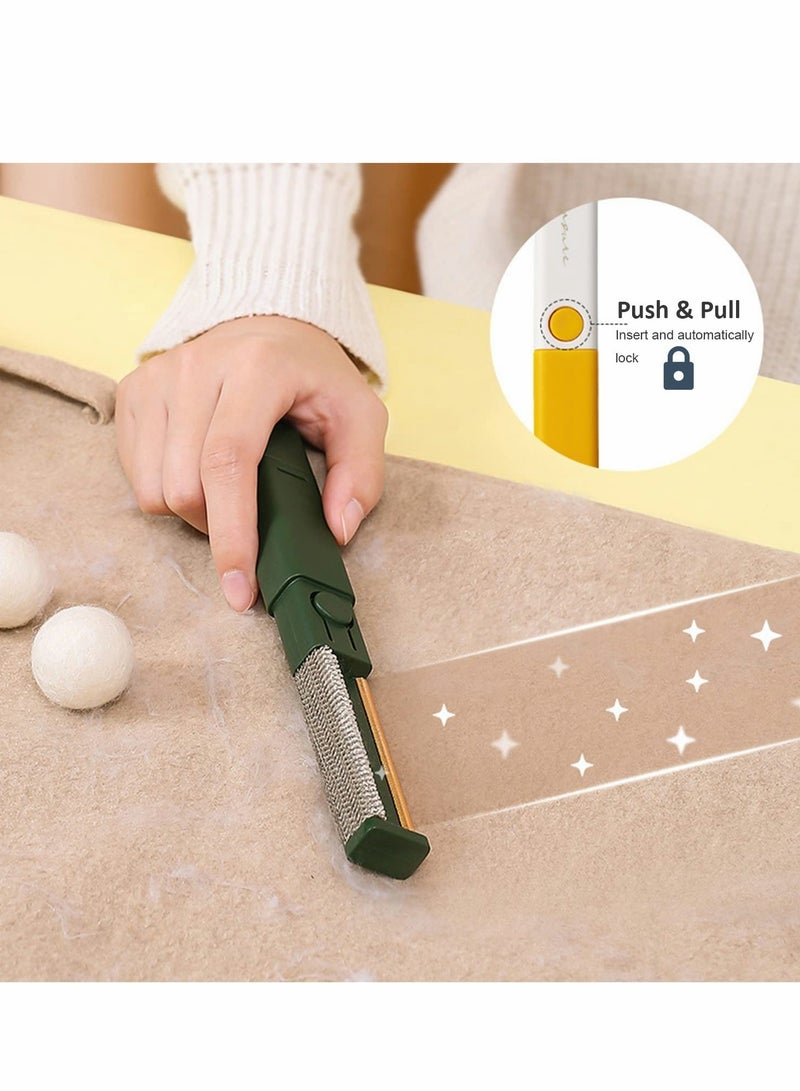 SOLARAE 1 Pet Hair/Fur & Lint Remover Brush Roller,Pure Aluminum Double Sided Fluff Removing Shaver With Self-Cleaning Base Fur Brush Perfect for Clothes, Sofa, Carpet, Car Seat, Furniture (Pink) - Image 3