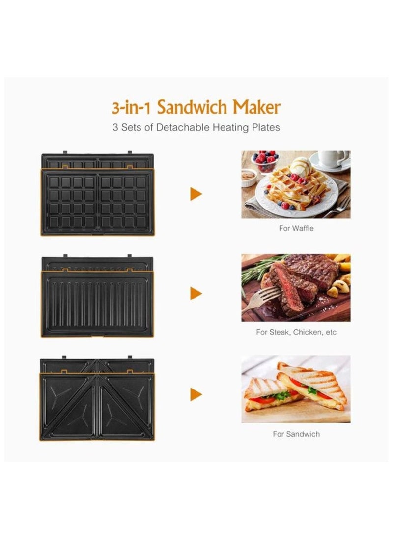 City - 3 IN 1 Multifunctional SANDWICH MAKER (Grill ,Toast, Waffle) - Image 1