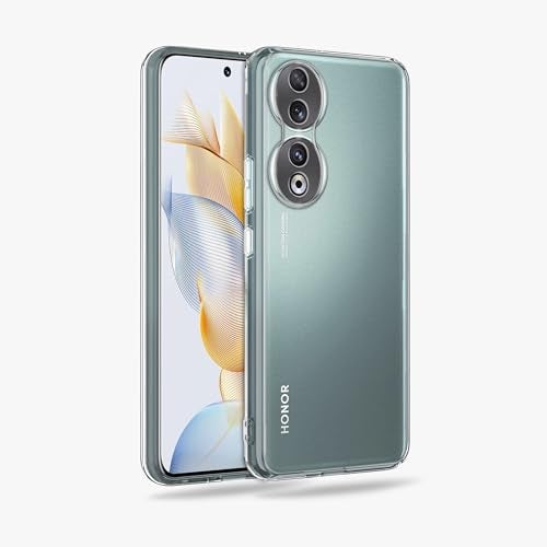 Plus Clear Transparent Back Case Cover for Honor 90 | Full Device Protection | Shockproof TPU | Flexible Silicone Back Cover Case – Transparent - Image 2
