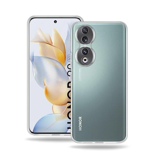 Plus Clear Transparent Back Case Cover for Honor 90 | Full Device Protection | Shockproof TPU | Flexible Silicone Back Cover Case – Transparent - Image 1