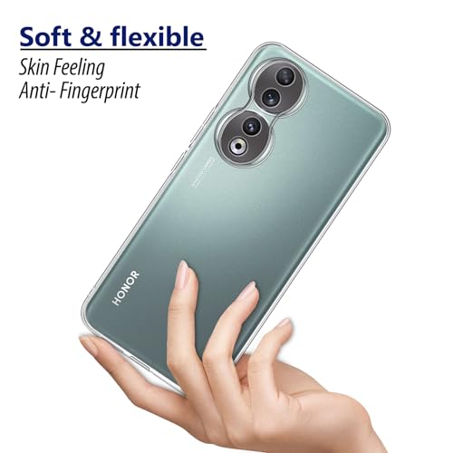 Plus Clear Transparent Back Case Cover for Honor 90 | Full Device Protection | Shockproof TPU | Flexible Silicone Back Cover Case – Transparent - Image 5