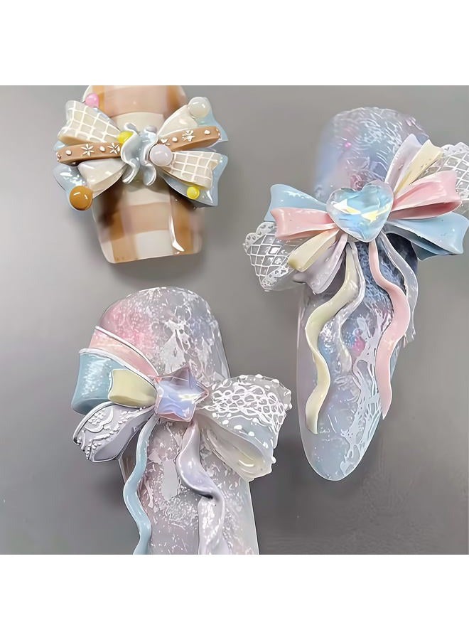 BHCCXZ 3D Gel Nail Art Resin Rosette Molds for Accessories Supplies Bow Knot Silicone Tools Bowtie Nails Mold - Image 4