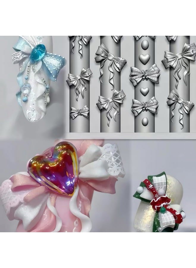 BHCCXZ 3D Gel Nail Art Resin Rosette Molds for Accessories Supplies Bow Knot Silicone Tools Bowtie Nails Mold - Image 3