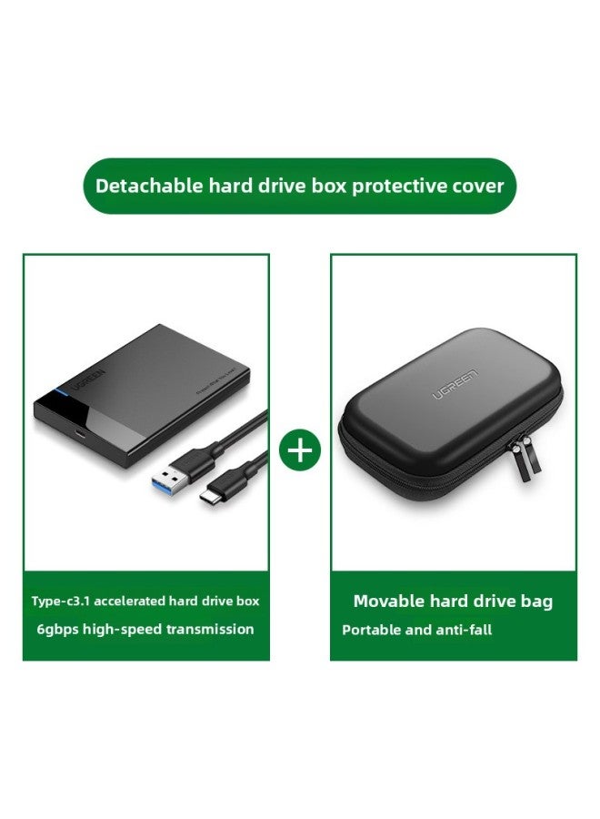 Mobile Hard Disk Box SSD2.5 Inch External Desktop Mechanical Hard Disk To Read Sata Solid State Disk-Color:Type-C Detachable Hard Disk Protection Package Package (2.5 Inches Available)