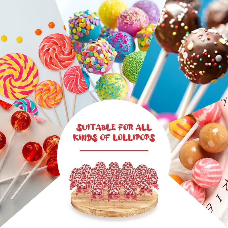 Vivise Cake Pop Stand Revolving Cake Pop Holder Round Lollipop Holder Lollipop Display Stand for Weddings Baby Showers Birthday Party Anniversaries Holiday - Image 4