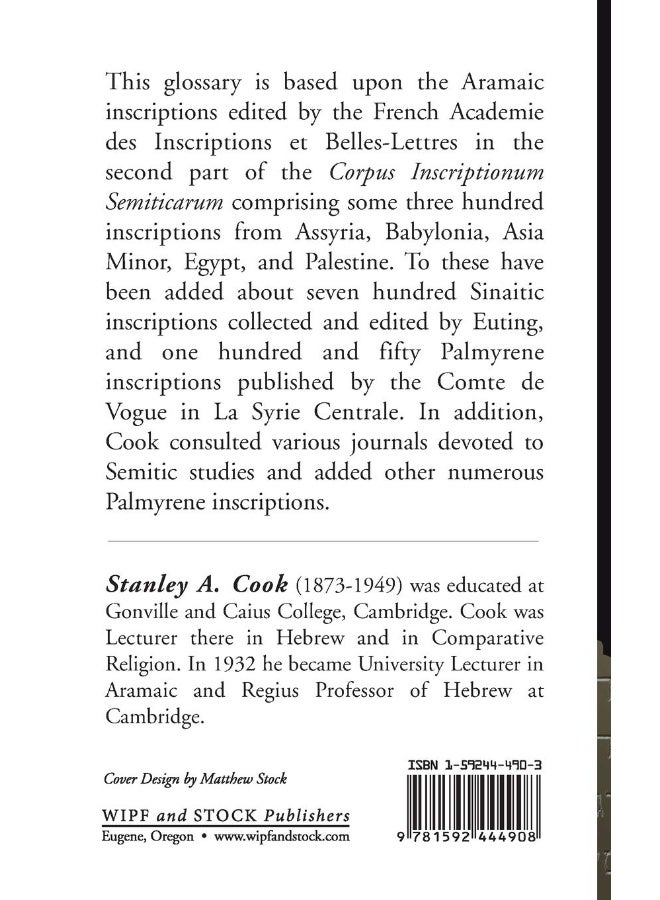 A Glossary of the Aramaic Inscriptions  - Image 2