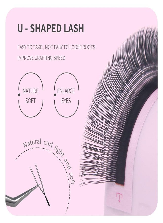 ANNAFRIS U Shape YY Eyelash Extension Makeup Mesh Net Cross 2D Y Shape Premade Fans Lash Extensions Hand Woven Natural Soft Faux Mink False Lashes (0.07 D,8-15mm Mix) - Image 2