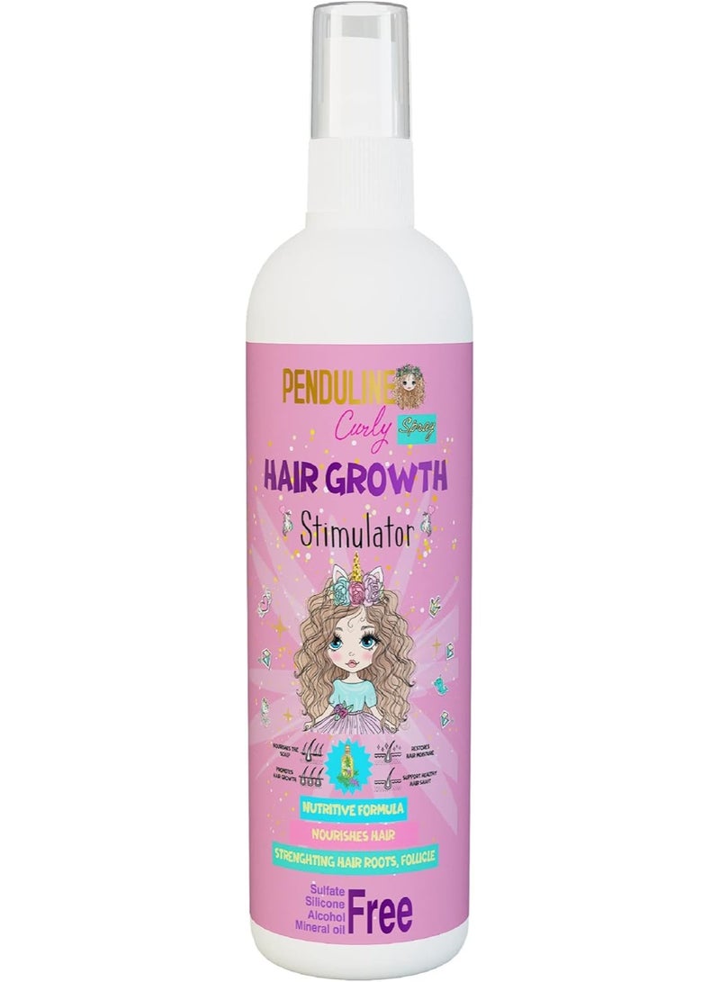 بيندولين بخاخ مُحفِّز لنمو الشعر للأطفال (250 مل) - نمو طبيعي للشعر - بخاخ مُرطِّب ومُقوِّي للشعر المجعد - Image 1