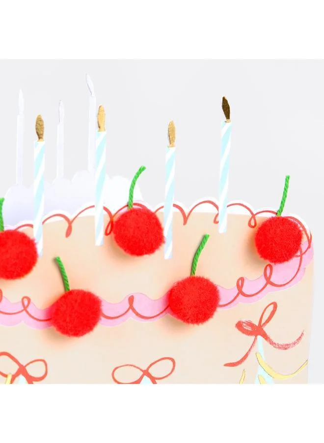 ميري ميري بطاقة عيد ميلاد كعكة الكرز