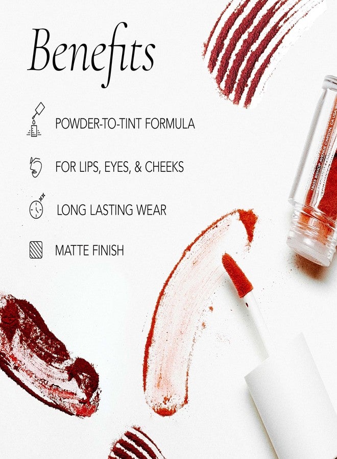 Cle Cosmetics Lip Powder, Beauty and Makeup Essential that Turns Powder to Tint when Applied as Lip Stain, Lip Tint or on Cheeks and Eyes, Long-lasting, Matte Finish - Hot Choco, 0.07 oz - Image 2