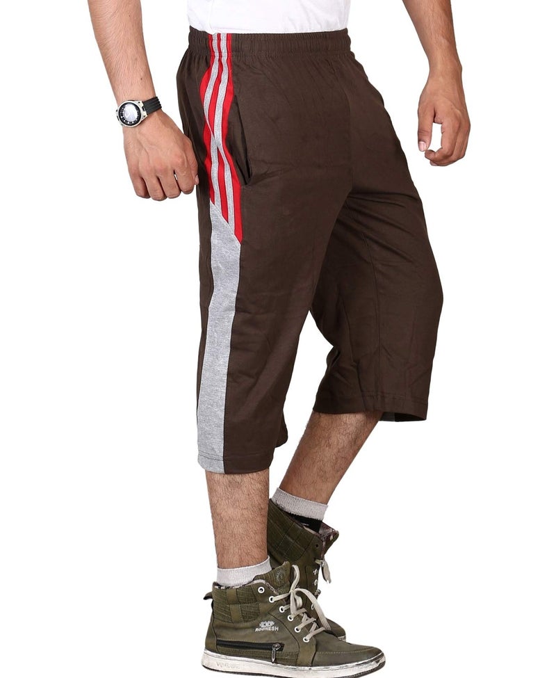 VEGO Men's Slim Mid Rise Capris (Hc-555-Olive-36_Olive Green_36) - Image 3