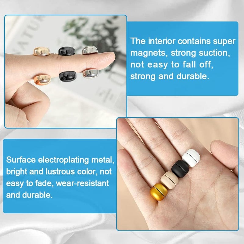 DOUSELLA Hijab Magnetic Pins Hijab Brooch Magnetic Hijab Clip Magnetic Brooches No Hole Pins Magnetic Brooches for Muslim Shaw Hijab Cardigan - Image 3