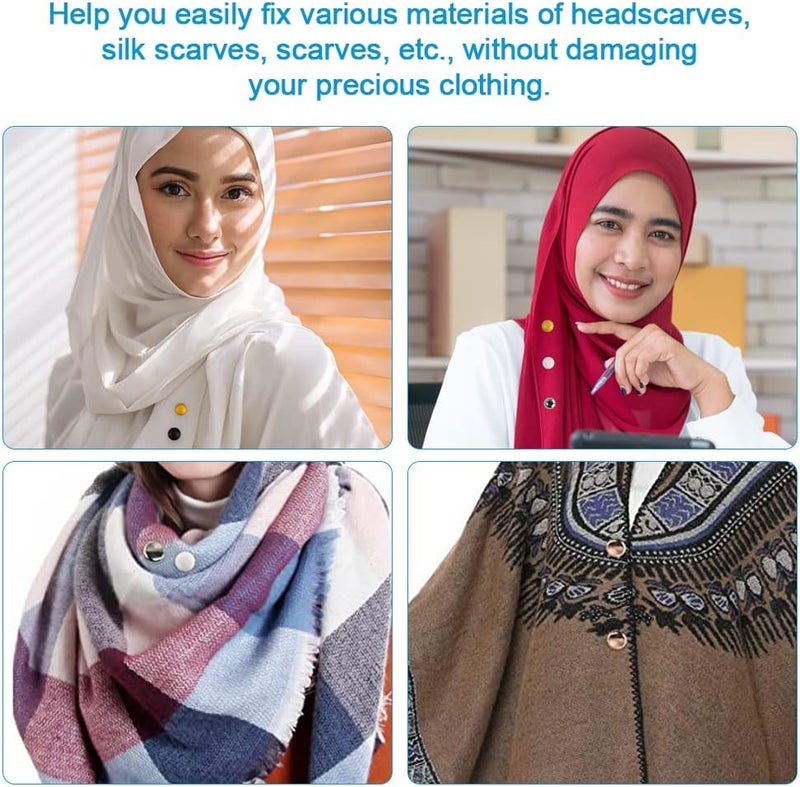 DOUSELLA Hijab Magnetic Pins Hijab Brooch Magnetic Hijab Clip Magnetic Brooches No Hole Pins Magnetic Brooches for Muslim Shaw Hijab Cardigan - Image 5