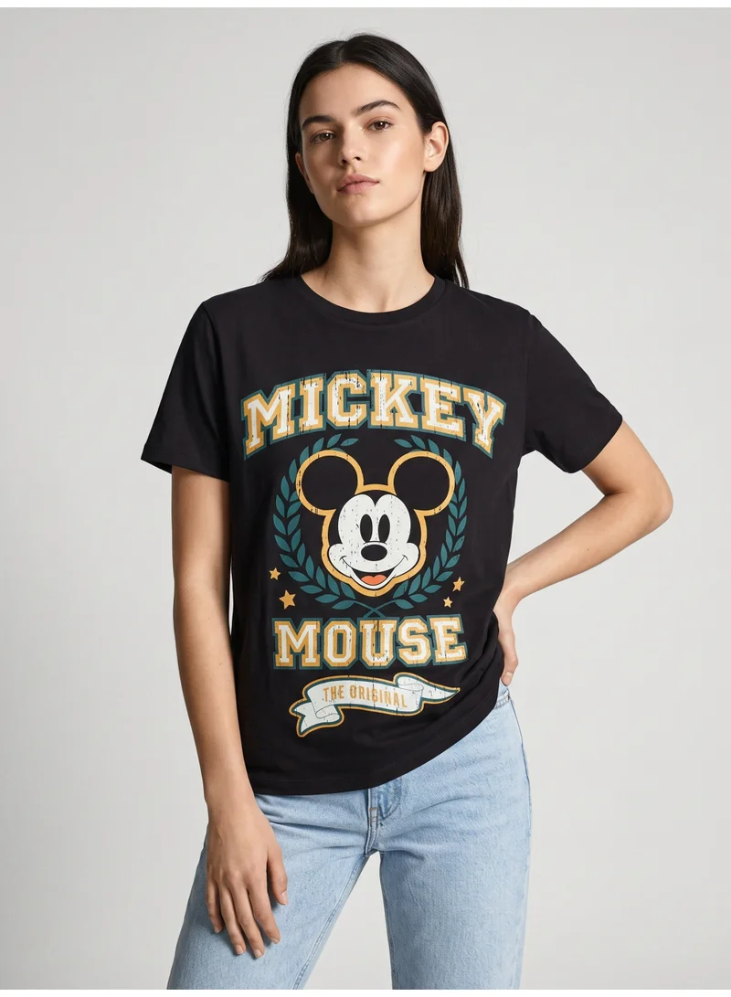 Disney Disney Mickey Mouse Women's Graphic T-Shirt Pack of 3 | Official Mickey Mouse Short Sleeve Crew Neck Casual Tees | Soft Cotton Everyday Character T-Shirts for Women