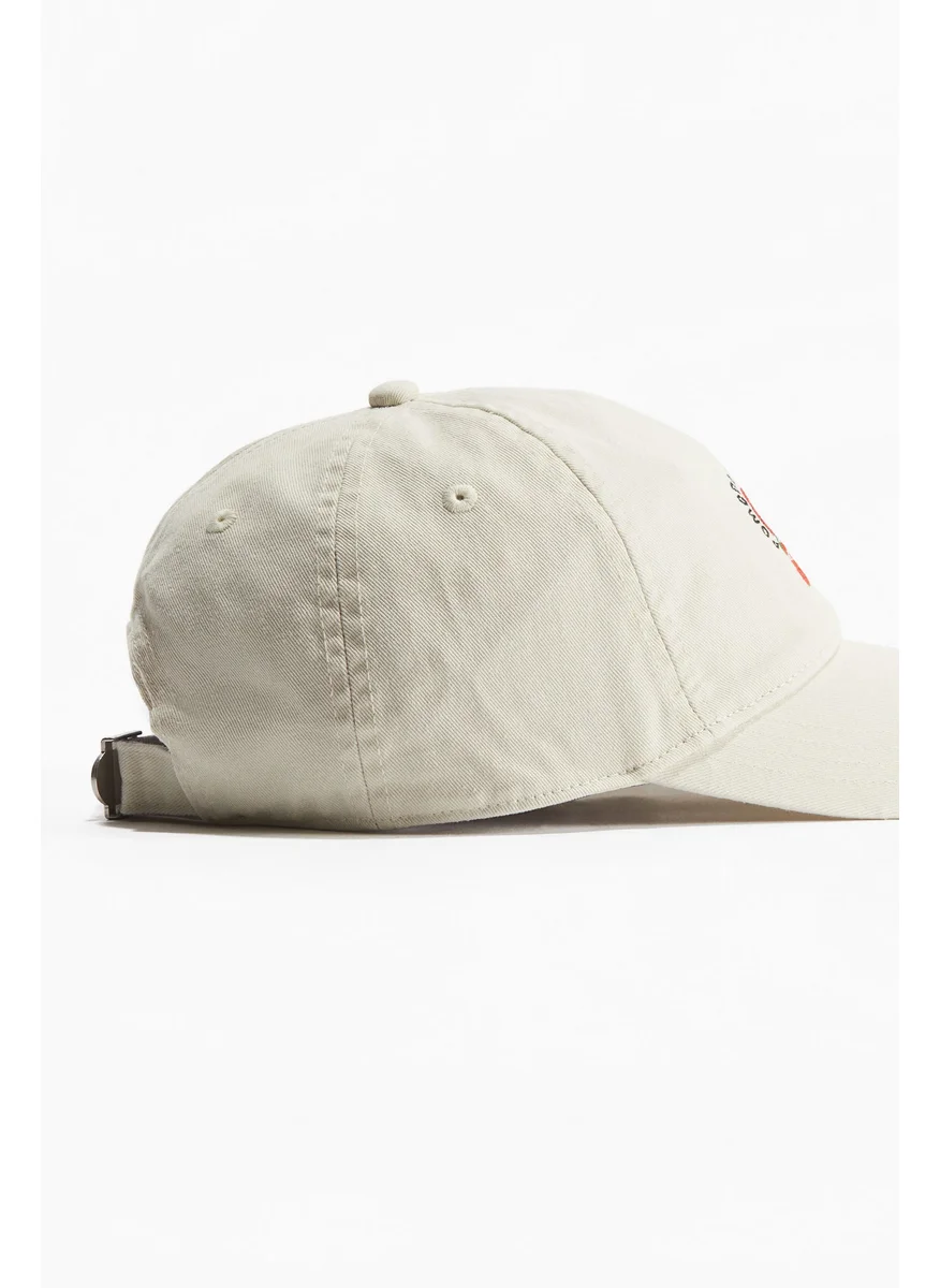 H&M Embroidered-Motif Twill Cap