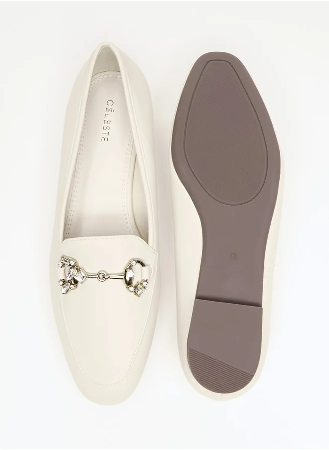 سيليست Women's Embellished Slip-On Loafers