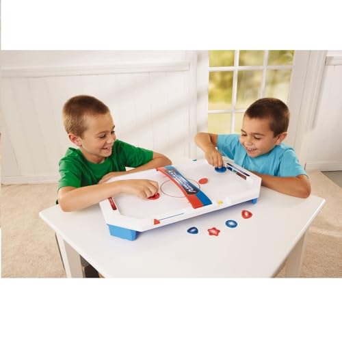 Game Zone Electronic TableTop Air Hockey FastPaced Sports Fun in an Easily Portable BatteryOperated Rink for Ages 5 and Up - Image 5