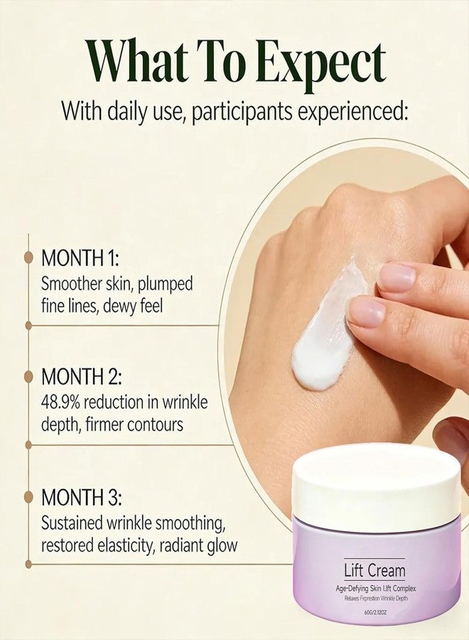 Krajiyya 2Pcs Noor Wonder Lift Cream, Upgrade Instant Face Lift Cream 60ml,Advanced Natural Anti-Wrinkle Firming Cream,Instant Tightening & Lifting for All Skin Types. - Image 2