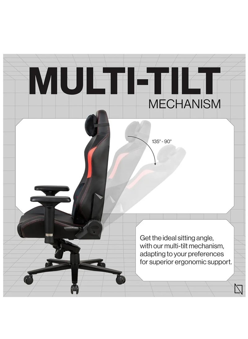 Navodesk APEX CORE Ergonomic Gaming Chair CloudLeather, Red – APEXCR-CL-RD - Image 3