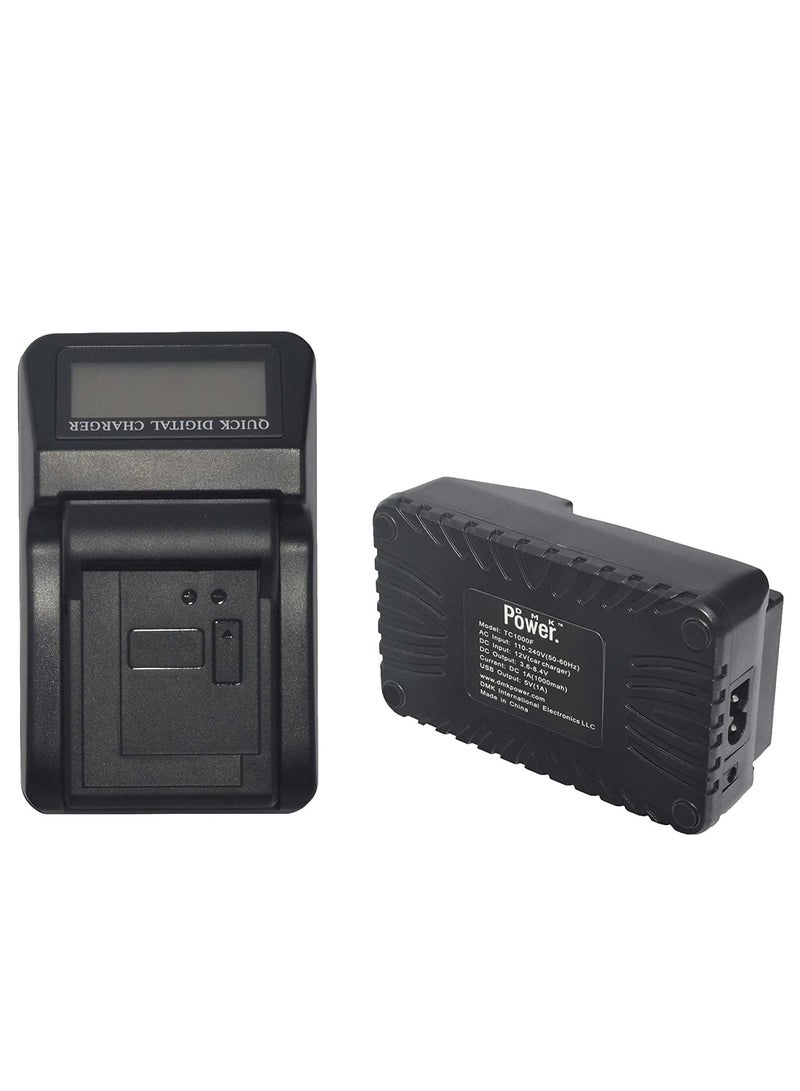 DMK Power EN-EL10 LCD USB QUICK DIGITAL RAPID CHARGER Compatible with Li-40B 42B Replaces Olympus Battery for li-40B Li-42B EN-EL10 Fuji NP-45 Pentax D-li63 Etc Cameras - Image 3