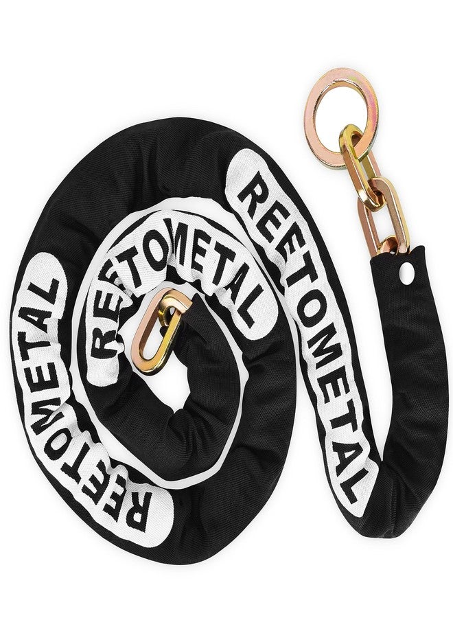 REETOMETAL Heavy Duty Security Chain, 6 Foot x 3/8" Thick Hardened Steel Cut Proof Anti-Theft Lock Chain for Motorcycles, Bicycles, ATVs, Trailers, Containers - Image 1