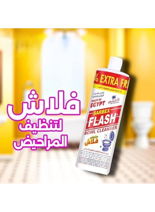 Sarbex Flash Floor & Bathroom Cleaner | Kills Germs & Bacteria | Deep Cleaning & Disinfection for Toilets | Fresh Scent | 1080g - Image 3