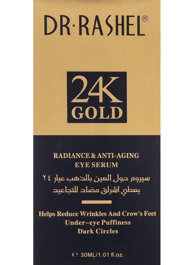 DR. RASHEL Dr Rashel 24K Radiance and Anti Aging Eye Serum 30ml- Gold - Image 2