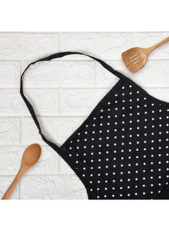 Kuber Industries Kuber Industries Kitchen Apron | Apron for Restaurant | Apron for Chef | Cooking Apron for Men | Waterproof Apron | Front Pocket Cooking Cloth | Kitchen Dress for Women | Dot | Black  - Image 2
