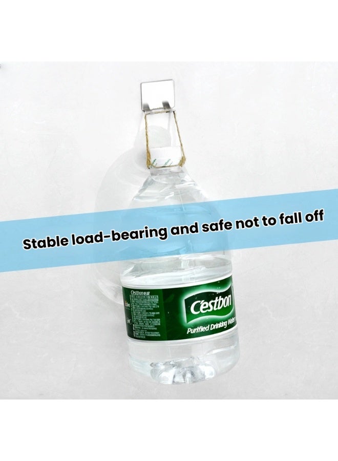 4 Pack Premium Stainless Steel No Nail Hooks Super Sturdy Effortless to Install Ideal for Versatile Hanging in Home Kitchen and Bathroom - Image 3