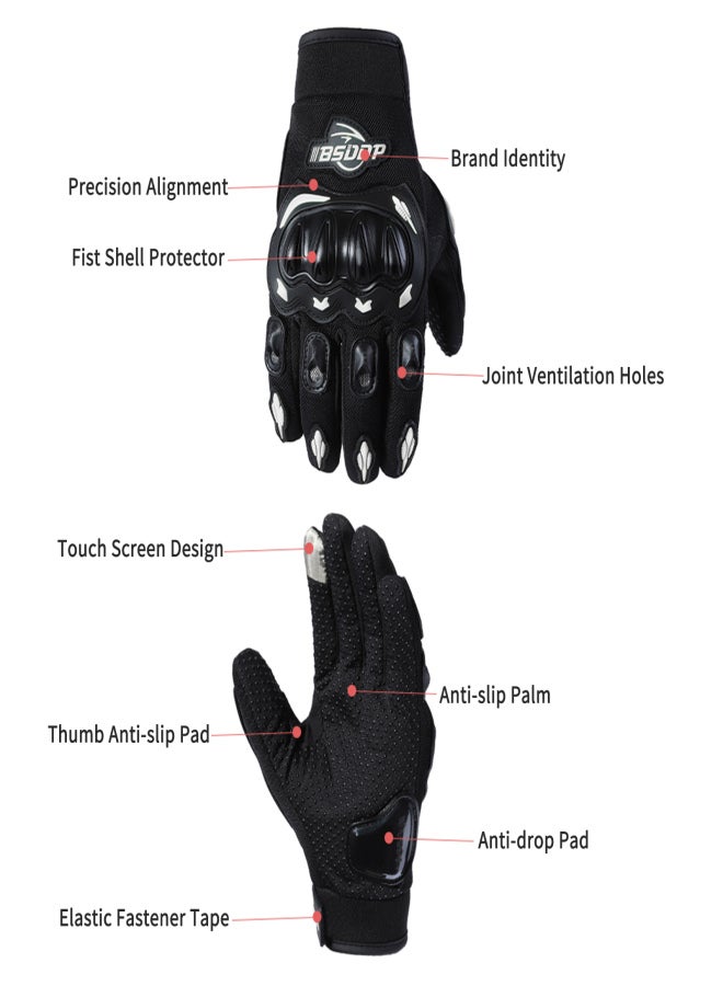 BSDDP Motorcycle Riding Gloves Rider Anti-slip Anti-drop Four-season Universal Outdoor Breathable Touch Screen Gloves - Image 5