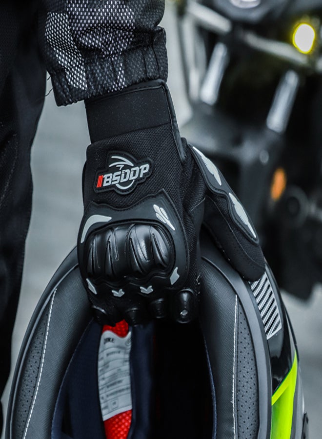 BSDDP Motorcycle Riding Gloves Rider Anti-slip Anti-drop Four-season Universal Outdoor Breathable Touch Screen Gloves - Image 4