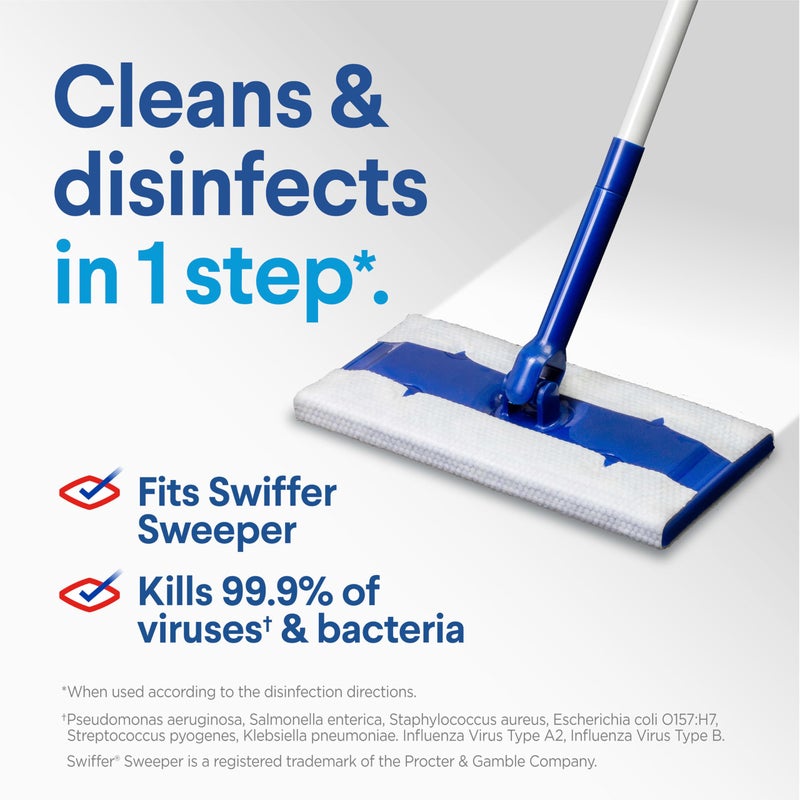 Clorox Disinfecting Wet Mop Pad, Disposable Mop Heads, Multi-Surface Floor Wipes, Rain Clean, 2 Packs, 24 Wet Refills Per Pack (Package May Vary) - Image 3